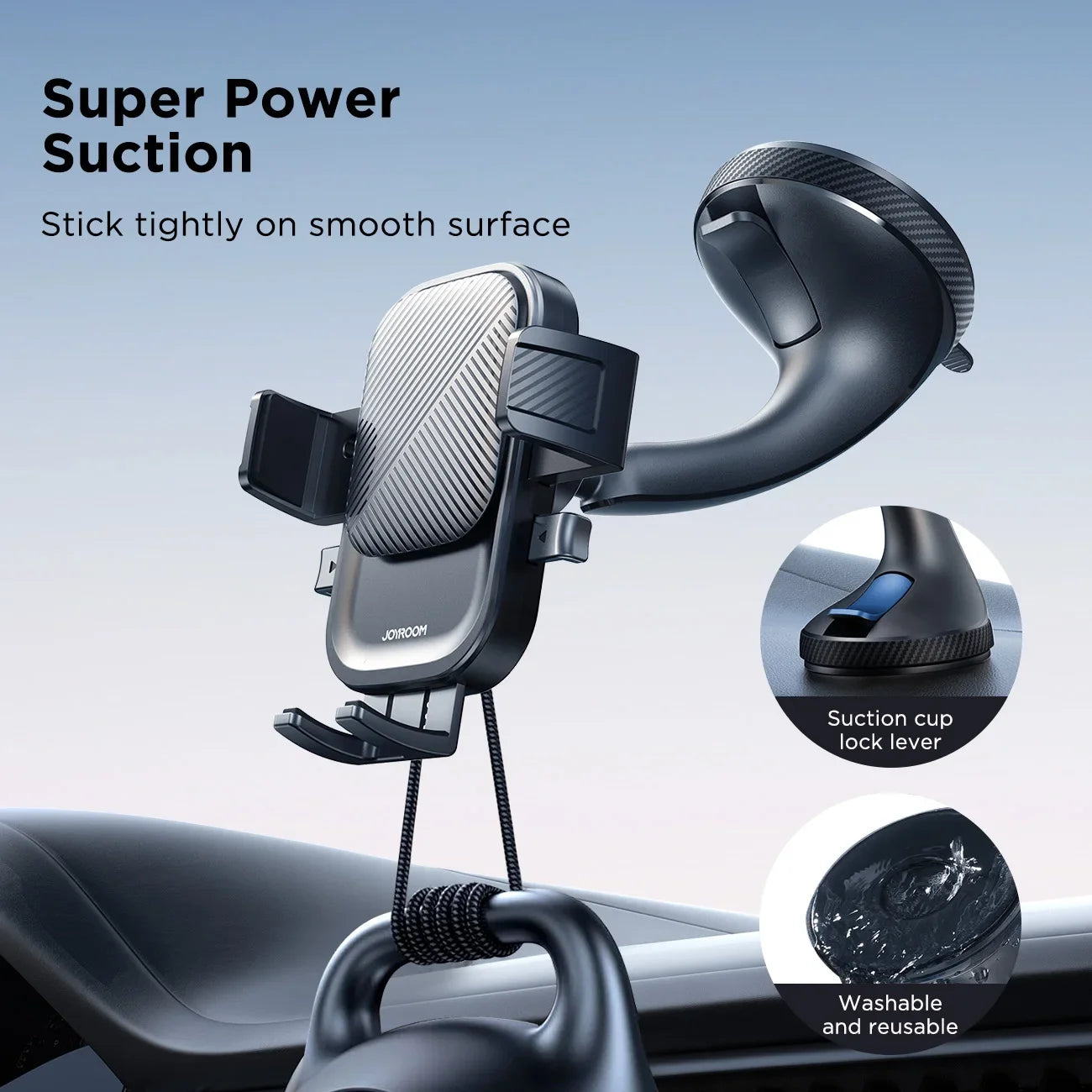 Car Phone Holder with 360° Rotation - Strong suction mount - Joyroom